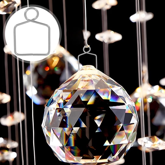 CTIRCHIU 100pcs 14mm Chandelier Clips Silver Metal Buckle for Decorators Home Lighting