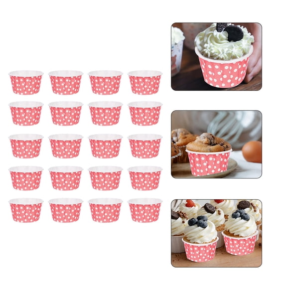 CTIRCHIU Pink Muffin Liners, Food-Safe Baking Cups, Perfect for Dessert Shops and Events