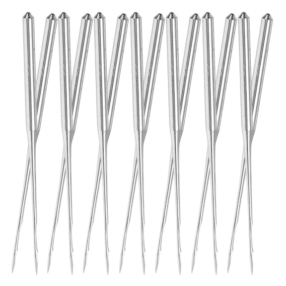 CTIRCHIU Ballpoint Needles for Sewing Machine Silver Stainless Steel 100Pcs