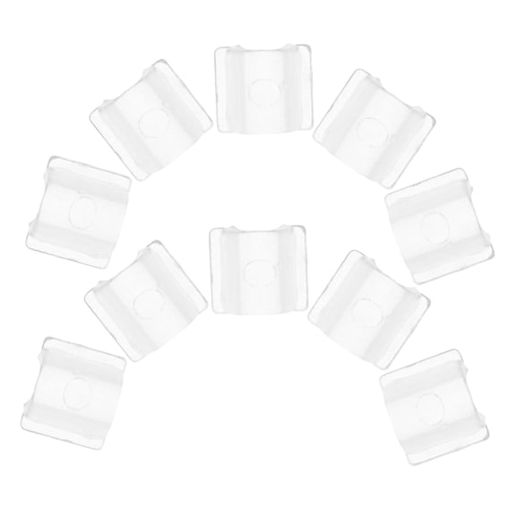 CTIRCHIU 100pcs Hair Tie Holder Ring Transparent Plastic U Shaped Hair Accessories for Women Weddings