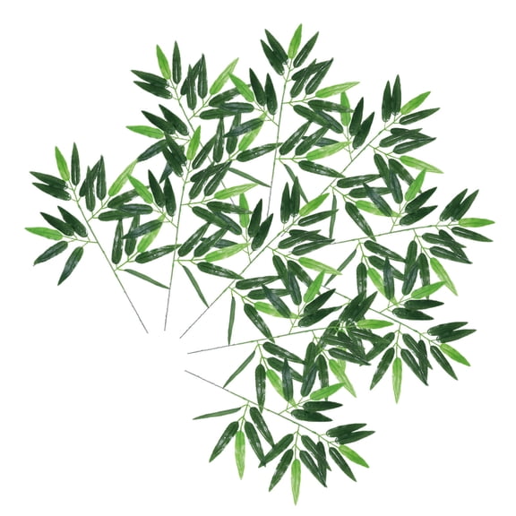 CTIRCHIU 100pcs Lifelike Green Fake Bamboo Leaves for Decoration Ideal for Home Garden and Party Decor