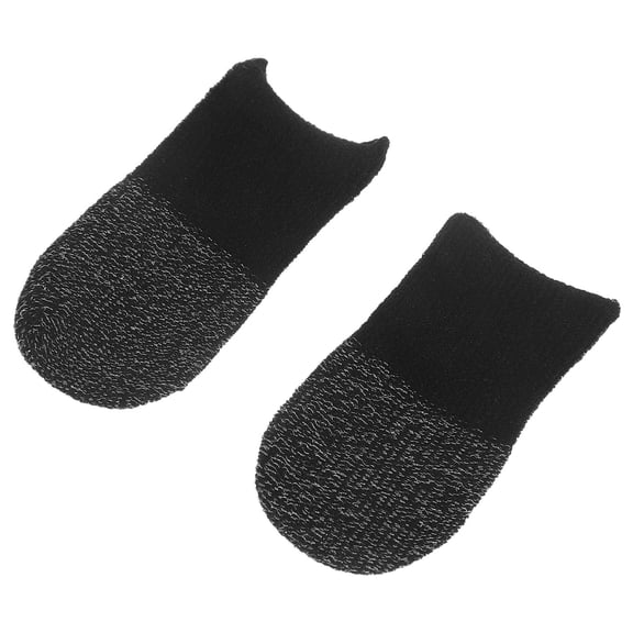 CTIRCHIU 10Pairs Black Gaming Thumb Sleeves Breathable Anti Sweat Fiber for Mobile Game Control