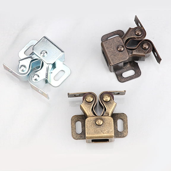 CTIRCHIU 10Pcs Adjustable Golden Door Buckle for Wardrobe Cabinet Doors Compatible with Spring Hinges