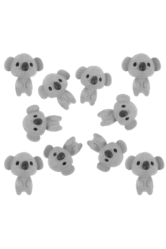 Resin Grey Koala Keychain, Smooth Feel and Detailed Design, 10Pcs