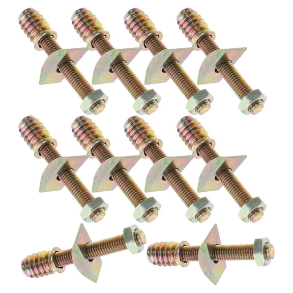 CTIRCHIU 10Pcs Bed Frame Repair Kit Golden with Metal Bolts and Nuts Set for Secure Bed Frame Joint Connection