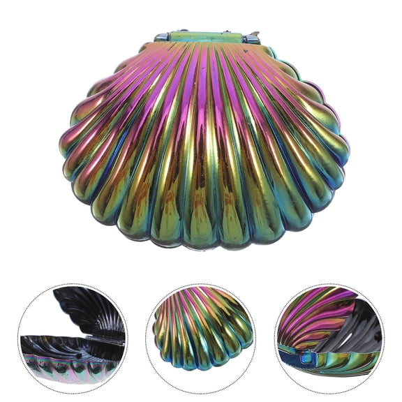 CTIRCHIU 10Pcs Iridescent Black Seashell Candy Boxes for Wedding Party Favor with Pearlescent Finish