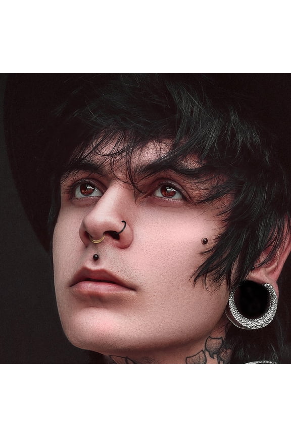 10-Pack Body Piercing 1.0mm x 8mm Circular Hoop Jewelry for Birthdays and Mother's Day