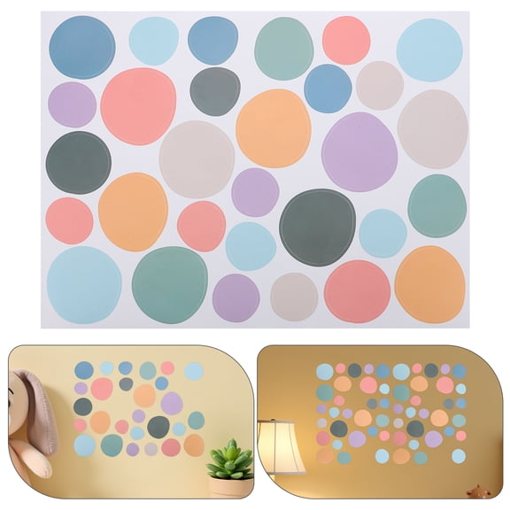 CTIRCHIU 10-Pack Boho Circle Dot Wall Decals, Multi-Color Removable Peel and Stick Decorative Stickers for Home, Office, and Room Decor