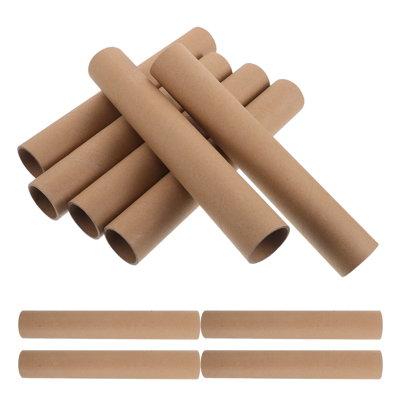 CTIRCHIU 10Pcs Durable Kraft Paper Tubes for Posters and Document Storage Chocolate Brown