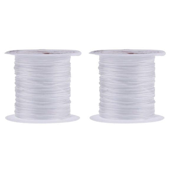 CTIRCHIU 10Pcs Crystal Elastic Line White Elastic Jewelry Thread Durable Wire for Necklace Making