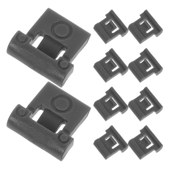 CTIRCHIU 10Pcs Cupboard Door Protector Hinge Limiter Clip Prevent Overopening Black Plastic