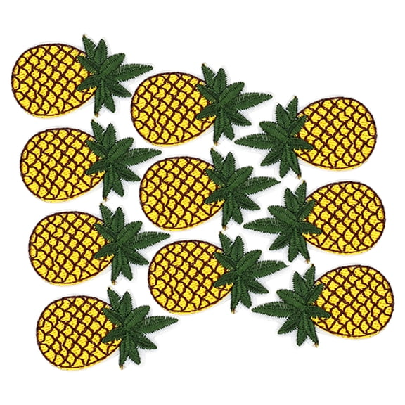 CTIRCHIU 10Pcs Embroidered Patches for Clothes Pineapple Iron On Patch for Fashionable DIY Projects