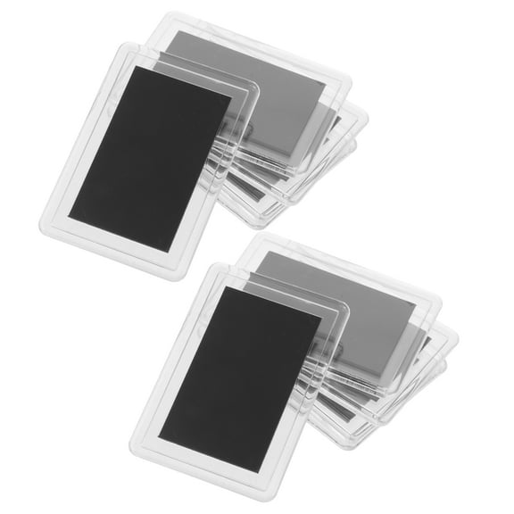 CTIRCHIU Set of 10 Transparent Acrylic Magnet Photo Frames, Rectangular Shape for Home and Kitchen Decoration