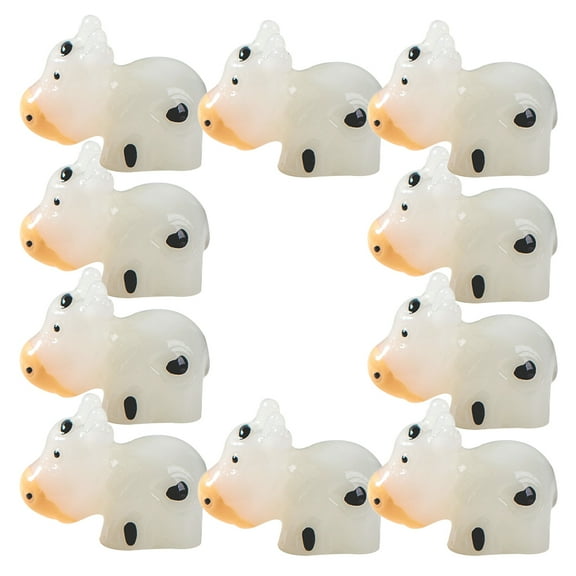 CTIRCHIU 10Pcs Multi-Colored Mini Cow Figurines Resin Miniature Cows for Creative Hobbyists and Children