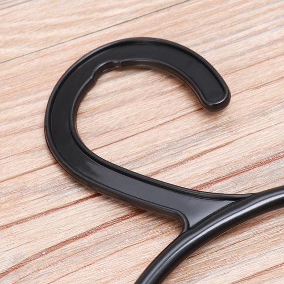 CTIRCHIU 10Pcs Multifunctional Circle Shape Coat Hanger Black for Bathrobe and Scarf