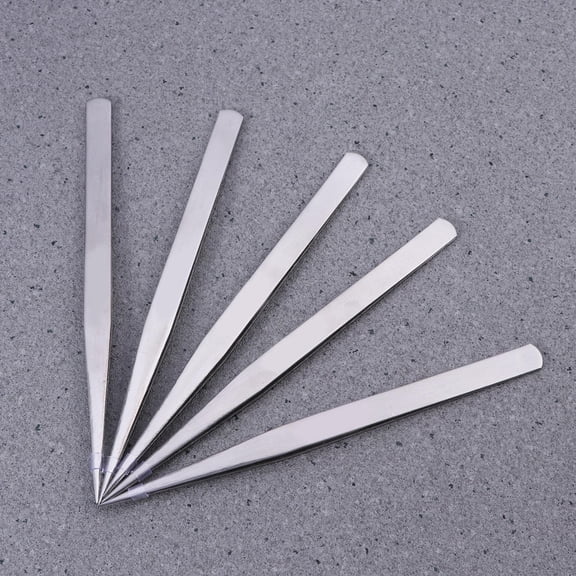 CTIRCHIU 10Pcs Polished Stainless Steel Tweezers with Ergonomic Straight Design