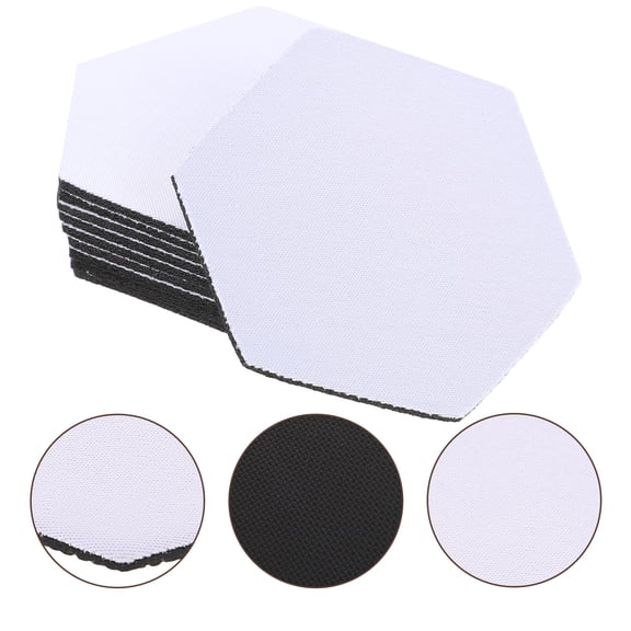 CTIRCHIU 10Pcs Sublimation Blank Coasters for Home Use White Tableware Pads