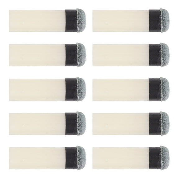 CTIRCHIU 10Pcs White Billiard Cue Tips Replacement Kit Slip on Design with Wear Resistant Plastic Ferrule
