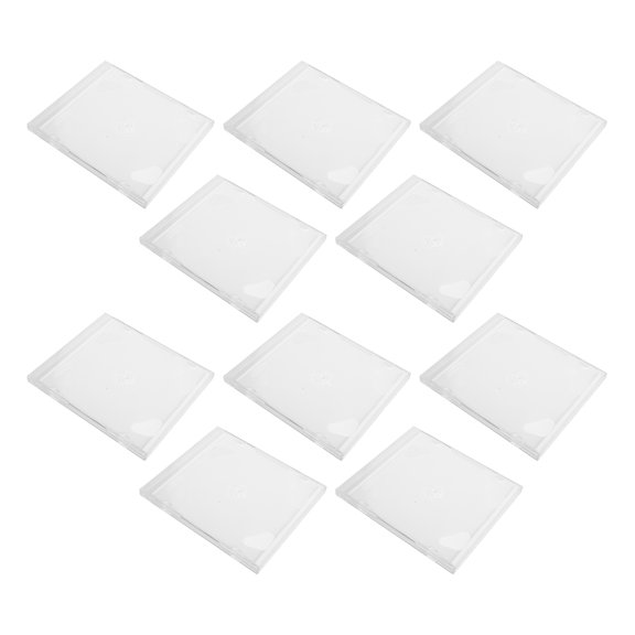 CTIRCHIU 10Pcs White Cd Holder Case with Sturdy Structure for Secure Disc Storage and Easy Flip Lid Access