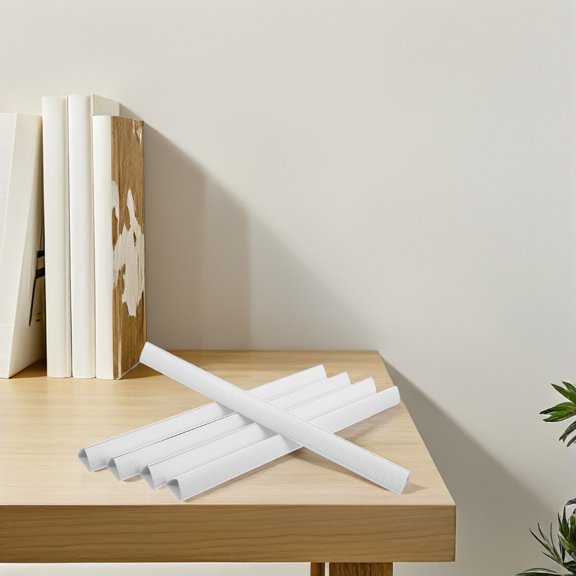 CTIRCHIU 10Pcs White Plastic Slide Binder Bars for A4 Paper Files Office Binding and Document Clips
