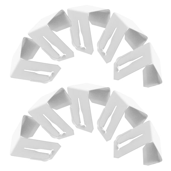 CTIRCHIU 10Pcs Window Frame Light Hooks Metal Clips White for Curtain Rod Mounting and Holiday Decoration