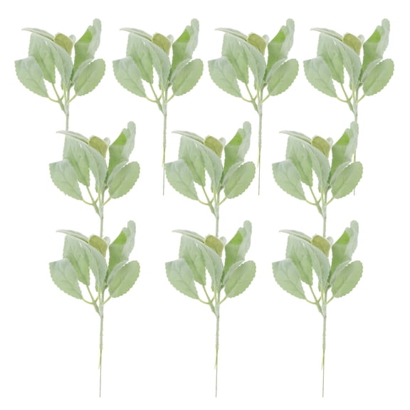 CTIRCHIU Artificial Greenery Stems Light Green Polyester DIY Arrangement 10Pcs