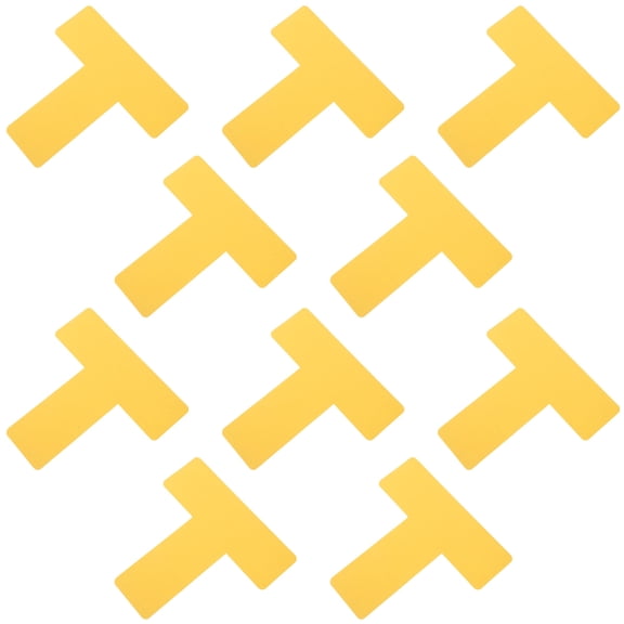 CTIRCHIU 10Pcs Yellow Self Adhesive Floor Marking Tape Stickers for Versatile Location Marking