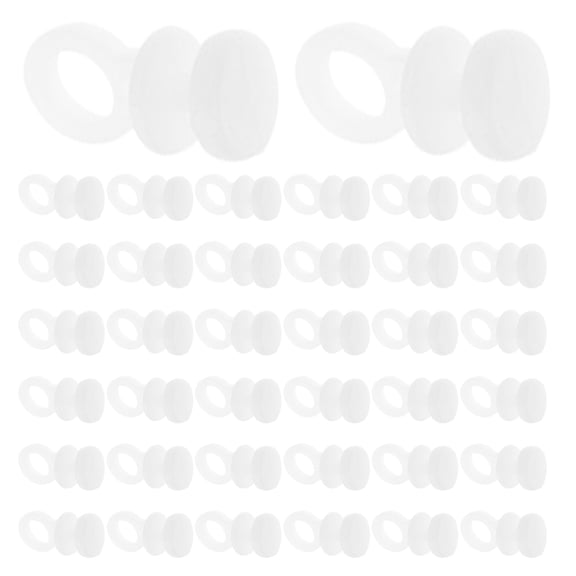 CTIRCHIU White Plastic Curtain Track Glide Rollers for Ceiling Rail 120 Pieces