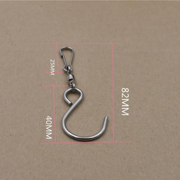 CTIRCHIU 12Pcs Anti Rust Stainless Steel S Shaped Hooks for Hanging Wind Socks and Room Organizing