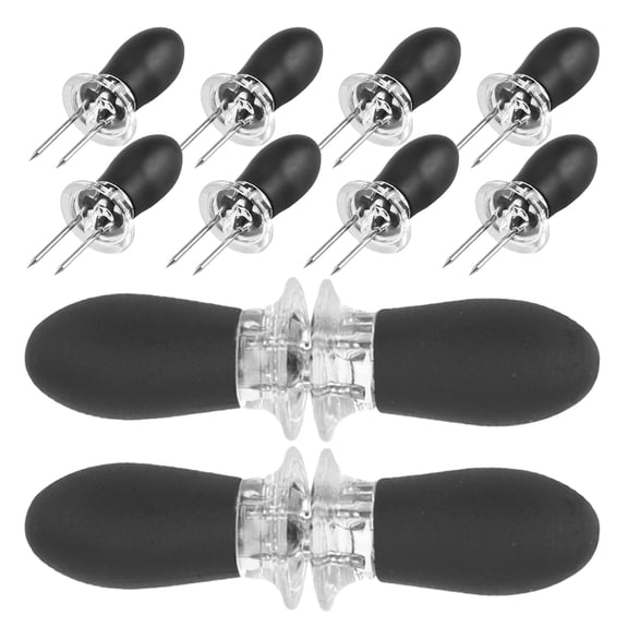 CTIRCHIU 12Pcs Corn Cob Holders Set with Silicone and Stainless Steel for Home Use Bbq Parties and Camping