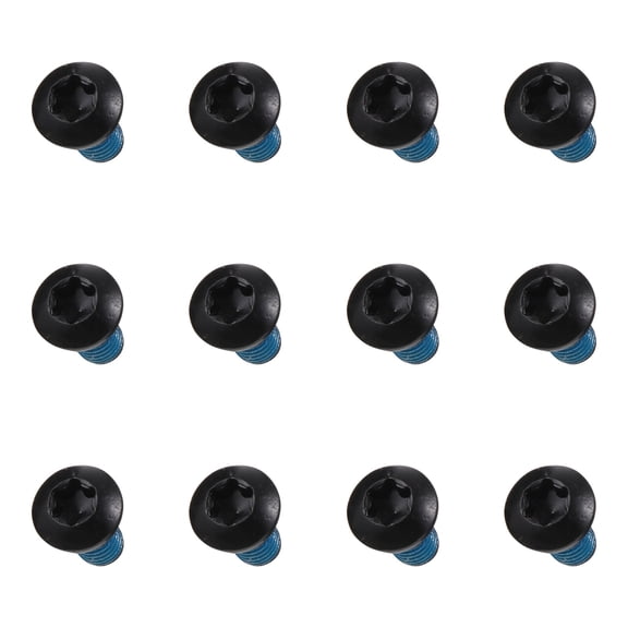 CTIRCHIU 12-Pack Bike Disc Rotor Bolts Black Screws for Brake Installation, and Easy to Install