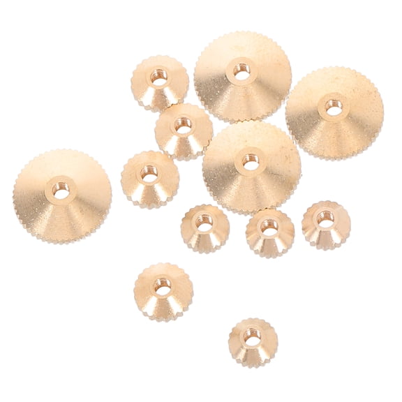 CTIRCHIU 12Pcs Quartz Clock Movement Nut Golden Clock Repair Accessory for Precise Hand Fixing
