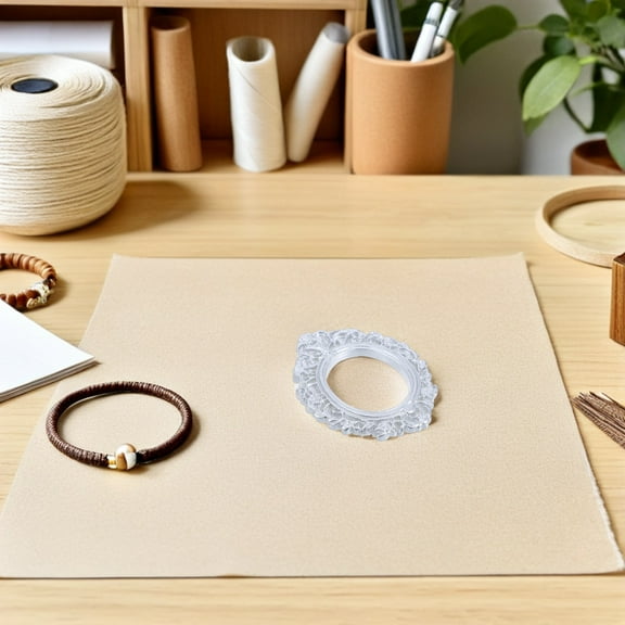 CTIRCHIU 12Pcs Small Vintage Resin Photo Frames Oval Silver for Artistic Home Displays