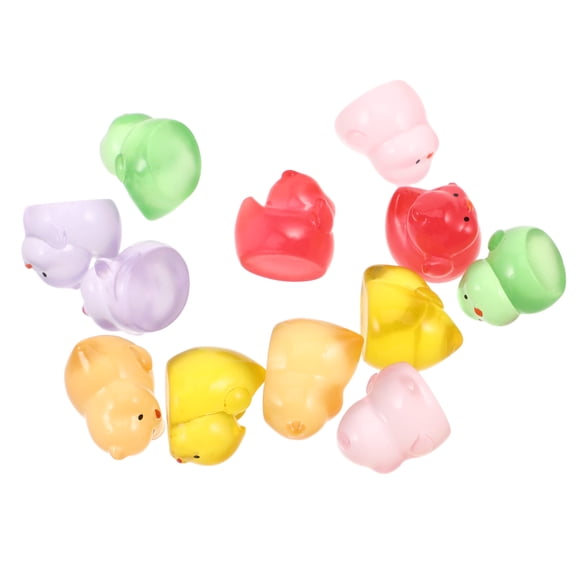 CTIRCHIU 12-Piece Mini Resin Chick Figurines Set, Colorful Decorative Garden Accessories for Home, Patio, and Outdoor Decor