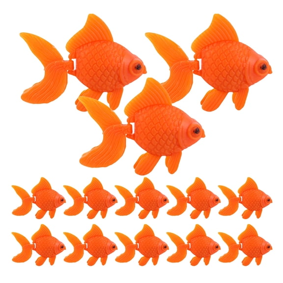 CTIRCHIU 13Pcs Realistic Artificial Goldfish Plastic Fish Aquarium Decor Ornaments for Fish Tank