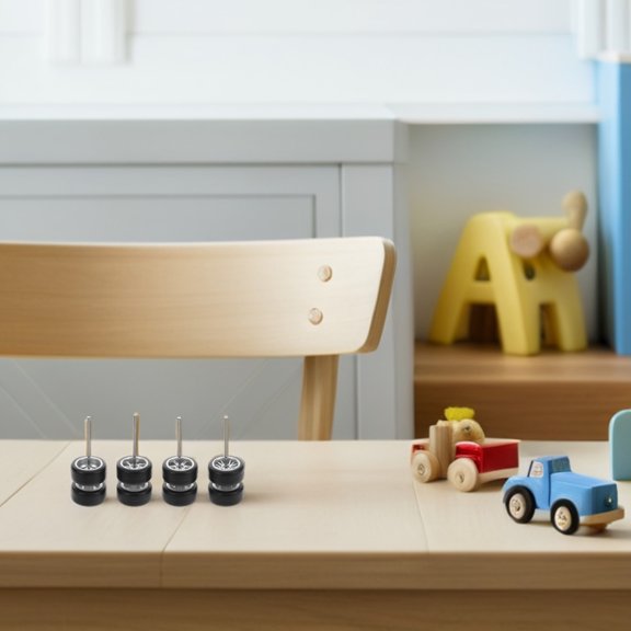 CTIRCHIU Toy Car Supplies Car Model Wheels Rubber Black 16 Pairs For Display