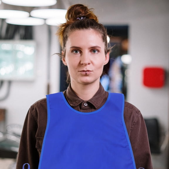 CTIRCHIU Blue Polyester Art Smock with Adjustable Ties for Professional Use