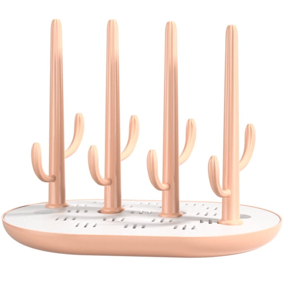 CTIRCHIU 1Pack Bottle Dryer Rack Pink ABS Storage for Feeding Supplies
