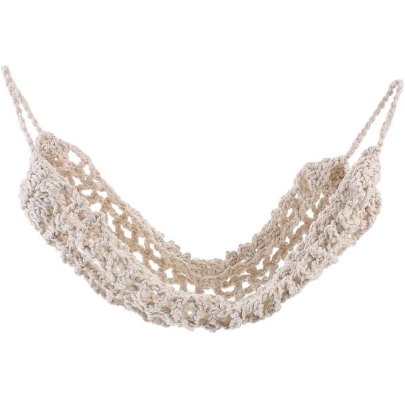 CTIRCHIU 1-Pack Cotton Rope Hammock Fruit Basket for Air Circulation and Space-Saving Storage, Refined Design