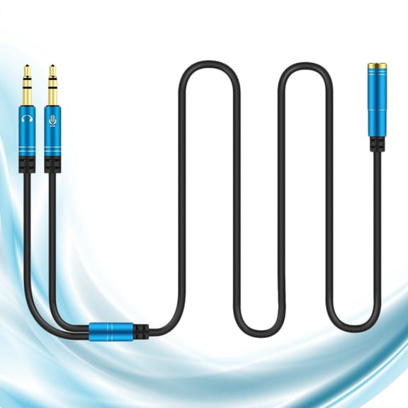 CTIRCHIU 1Pack Headphone Splitter for Pc Audio Connection and Microphone Adapter