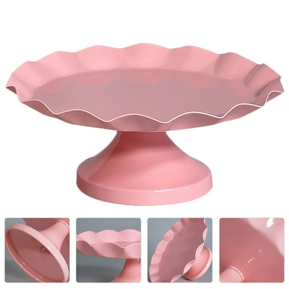 CTIRCHIU 1Pack Metal Cake Stand For Birthday Food Display Elegant Pink Round Party Supply
