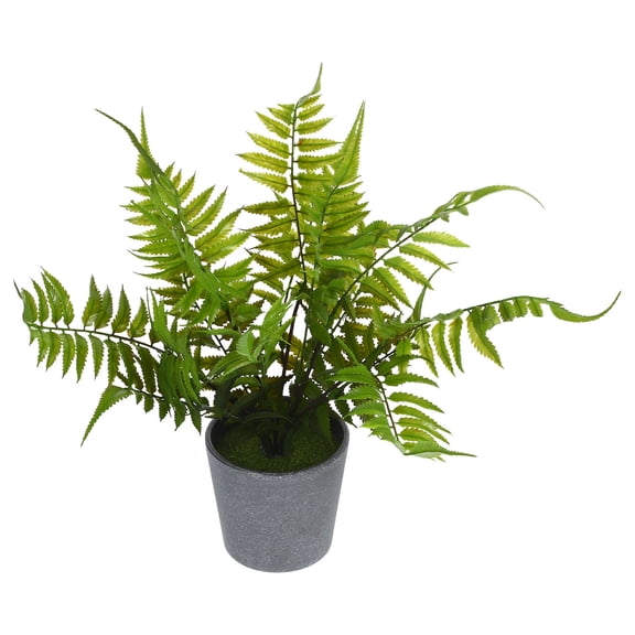 CTIRCHIU 1Pack Realistic Fern Simulation Fern Plant Ornament Dark Blue Potted Bonsai Decoration For Interior Design