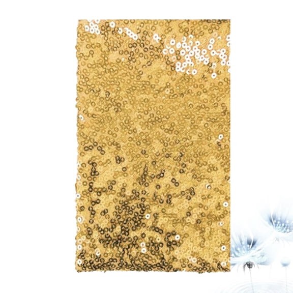 CTIRCHIU 1Pack Shiny Sequin Fabric for Table Runner in Golden for Decorations and Designers