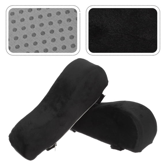 CTIRCHIU 1Pair Black Memory Foam Elbow Rest Pad with Washable Cover for Office and Gaming Chairs