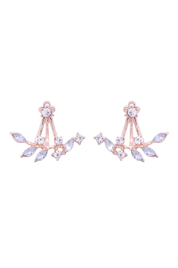 Party Earrings For Women Stud Earrings Golden Double Sided 1 Pair