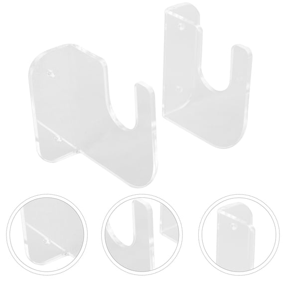 CTIRCHIU 1Pair Transparent Skateboard Wall Hook Acrylic Skateboard Display Stand for Easy Installation