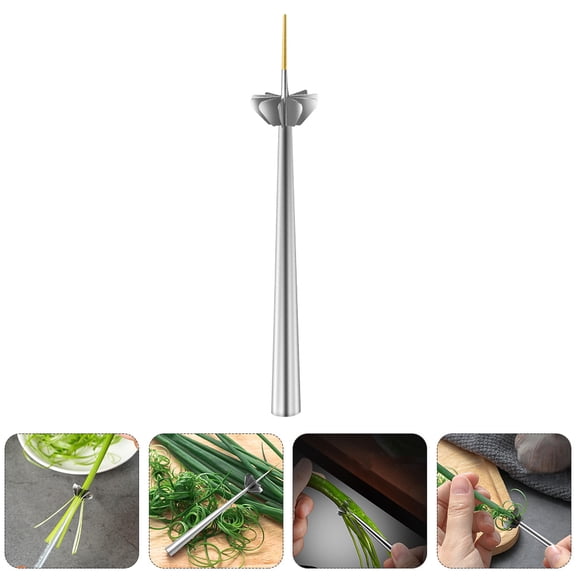 CTIRCHIU 1Pc Aluminium Scallion Cutter Copper Needle Food Grade Kitchen Cutting Tool