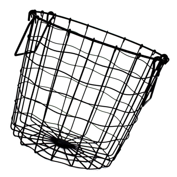 CTIRCHIU 1Pc Black Clothes Storage Container Metal Bucket with Handles Ideal for Laundry and Household Items