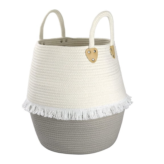 CTIRCHIU Cotton Rope Laundry Basket, 1Pc Woven Storage Holder for Clothes, Toys, Assorted Colors, and Practical