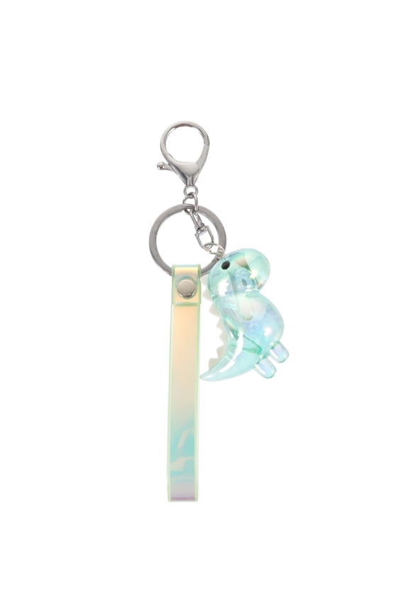 1Pc Creative Dinosaur Key Ring Bag Charm Green Acrylic Latching All Ages Giving